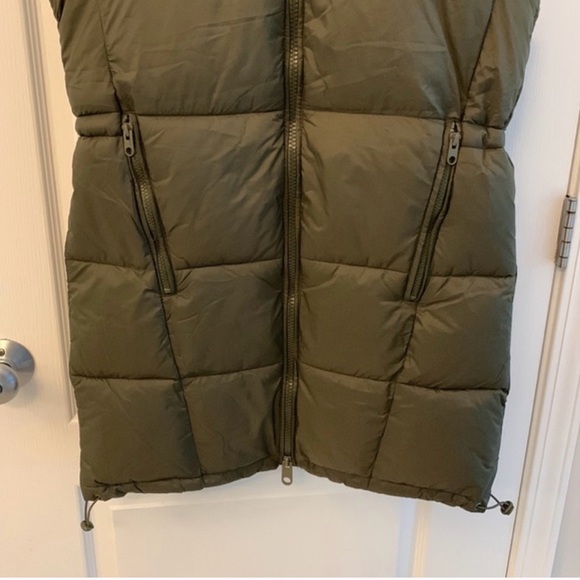 Zara Olive Hooded Puffer Vest - Picture 7 of 11